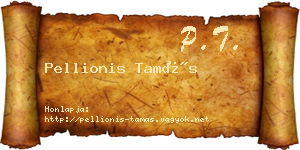 Pellionis Tamás névjegykártya
